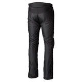 Schwarze Damen-Textil-Motorradhose von RST S-1, touring geeignet, mit Schutzverstärkungen und verstellbaren Elementen.