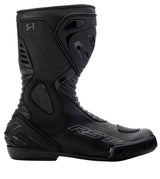 Schwarze RST S-1 Damen Wasserdichte Motorrad-Touringstiefel auf einem weißen Hintergrund