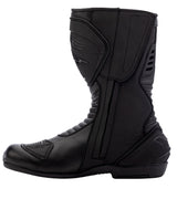 Schwarze RST S-1 Damen wasserdichte Touring Motorradstiefel, strapazierfähig und bequem, mit robusten Sohlen und Schutzfunktionen.