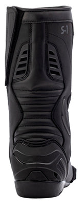 Schwarze Damen Motorradstiefel RST S-1 wasserdicht, touring, mit robustem Design und sicheren Schnürsenkeln.