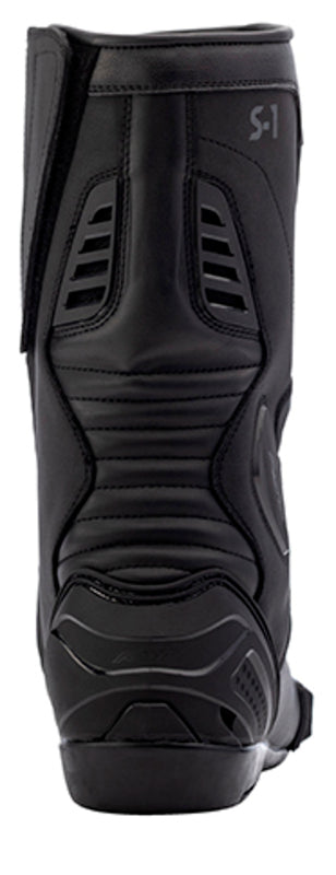 Schwarze Damen Motorradstiefel RST S-1 wasserdicht, touring, mit robustem Design und sicheren Schnürsenkeln.