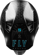 Schwarzer Fly Racing Formula S Carbon Motocrosshelm mit solidem Design und Belüftungsöffnungen, leichter Schutz für Offroad-Fahrten
