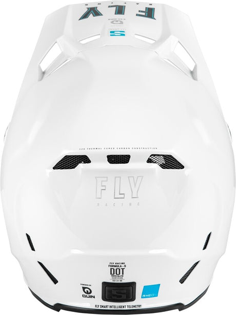 Fly Racing Formula S Carbon Solid Helm Weiss