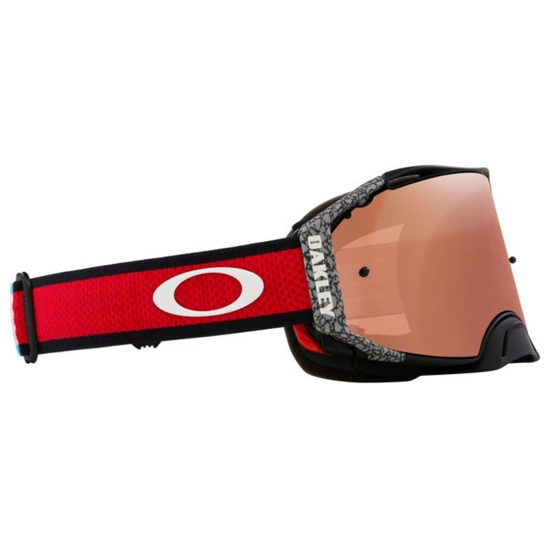 OAKLEY Airbrake MX Brille Chase Sexton Signature mit Prizm MX schwarze iridium Linse, sportliche Motocross-Brille, seitliche Belüftung