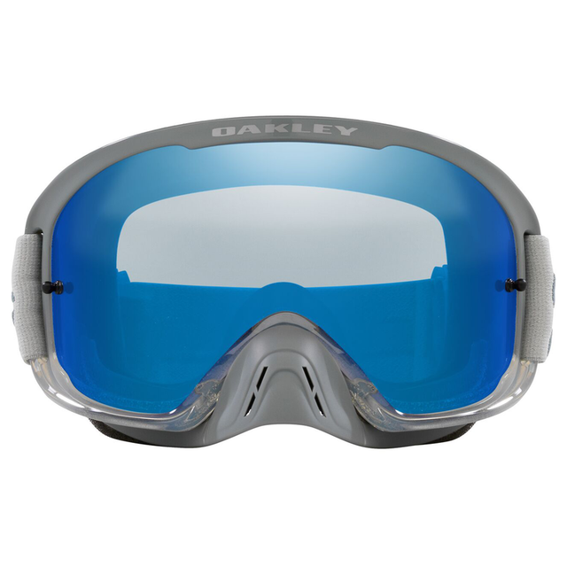OAKLEY O Frame 2.0 Pro MX-Brille TLD Tactical grau-schwarz mit Ice Iridium Lens, Schutzbrille für Motorsport, Nahaufnahme