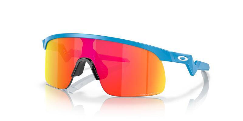 OAKLEY Resistor Jugendsonnenbrille mit Prizm Ruby Gläsern, sportliches Design, reflektierende Gläser, schwarzer Rahmen