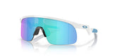 OAKLEY Resistor Jugend Sonnenbrille mit Prizm Sapphire Gläsern, sportliches Design, schwarze Rahmen, klare Sicht
