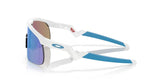 OAKLEY Resistor Kinder Sonnenbrille mit Prizm Sapphire Gläsern, sportliches Design und UV-Schutz, auf einem weißen Hintergrund.