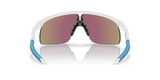 OAKLEY Resistor Jugend Sonnenbrille mit Prizm Sapphire Gläsern, sportliches Design, schwarzer Rahmen, klare Sicht.