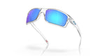 OAKLEY Gibston Sonnenbrille mit Prizm Sapphire Gläsern, stilvolle Brille mit dunklem Rahmen und blauen Gläsern.