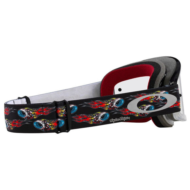 OAKLEY XS O-Frame 2.0 PRO MX Brille in Schwarz mit klaren Gläsern, aus der Troy Lee Designs Series, für motocross.