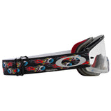 Schwarze MX-Brille Oakley XS O-Frame 2.0 PRO mit klaren Gläsern aus der Troy Lee Designs EYEBALLS Serie, robustes Design