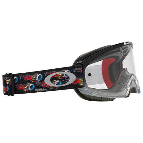 OAKLEY XS O-Frame 2.0 PRO MX Brille von Troy Lee Designs, schwarze MX-Brille mit klaren Gläsern, strapazierfähiges Design