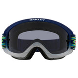 OAKLEY XS O-Frame 2.0 Pro MX-Brille mit TLD Speed Bubbles Navy in Dunkelgrau, sportliche Motocross-Brille mit klarem Sichtfeld.