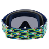 OAKLEY XS O-Frame 2.0 PRO MX Brille in Navy dunkelgrau mit TLD SPEED BUBBLES Design, Sicht auf die Brille mit Brillengläsern