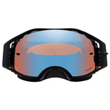 OAKLEY Airbrake MX-Brille in Schwarz mit Prizm MX Sapphire Gläsern, sportliche Schutzbrille für Motocross, zeigt Brillengestell und Gläser