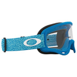 OAKLEY O-Frame MX Brille in Blau CRACKLE mit klaren Gläsern, Ersatzteile-Brille für motocross und Offroad-Fahrten