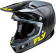 Motocrosshelm FLY RACING Formula S Carbon Protocol in Schwarz mit Carbongrau-Vis, leichter Helm mit robustem Design.