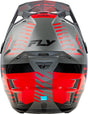Fly Racing Formula CP Slice Motocrosshelm in Grau-Schwarz, leichter Helm mit Belüftung und schützender Visieroptik.