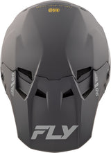 Motocrosshelm FLY RACING Formula CC Objective in Schwarzgrau, leichtes Design mit Schutzbrille und Belüftungssystem.