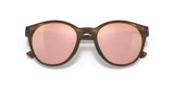 OAKLEY Spindrift Sonnenbrille mit Prizm Rose Gold Gläsern, sportliche Brille mit schwarzem Rahmen, Blick durch die getönten Gläser