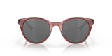 OAKLEY Spindrift Sonnenbrille Berry mit schwarzen Prizm Polarized Gläsern, stilvolle Brille für sonnige Tage
