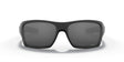 OAKLEY Turbine Sonnenbrille mit schwarzen Gläsern und Prizm-Beschichtung, sportliches Design, klare Sicht.