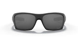 OAKLEY Turbine Sonnenbrille mit schwarzen Gläsern und Prizm-Beschichtung, sportliches Design, klare Sicht.