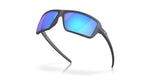 Blaue OAKLEY Cables Sonnenbrille mit Steel-Rahmen und Prizm Sapphire Gläser, modisches Accessoire für Sonnenschutz.