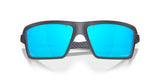Blaue OAKLEY Cables Sonnenbrille mit Steel-Fassung und Prizm Sapphire Gläser, stilvolles Accessoire für Sonnentage