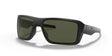OAKLEY Double Edge Sonnenbrille mit dunkelgrauen Gläsern und schwarzem Rahmen, modischer Sonnenschutz für den Alltag