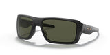 OAKLEY Double Edge Sonnenbrille mit dunkelgrauen Gläsern und schwarzem Rahmen, modischer Sonnenschutz für den Alltag