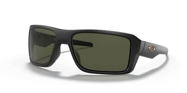 OAKLEY Double Edge Sonnenbrille mit dunkelgrauen Gläsern und schwarzem Rahmen, modischer Sonnenschutz für den Alltag