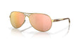 OAKLEY Feedback Sonnenbrille mit poliertem Goldrahmen und Prizm rose gold polarisierten Gläsern, modisches Design
