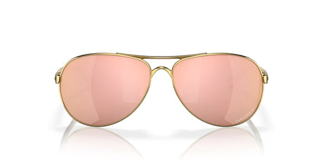 OAKLEY Feedback Sonnenbrille Polished Gold - Prizm rose gold polarized Gläser