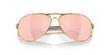 OAKLEY Feedback Sonnenbrille mit poliertem Goldrahmen und Prizm rose gold polarisierte Gläser, modisches Design