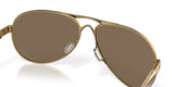 OAKLEY Feedback Sonnenbrille in Polished Gold mit Prizm Rose Gold polarisierten Gläsern, stilvolle Brille mit moderner Optik