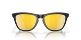 OAKLEY Frogskins™ Hybrid Sonnenbrille mit Prizm 24k Polarized Gläsern, stilvolle Brille mit schwarzen Rahmen und goldfarbenen Gläsern