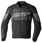 Schwarz-graue RST Pro Series Supersport-K Lederjacke für Adventure, mit robustem Leder und sportlichem Design.