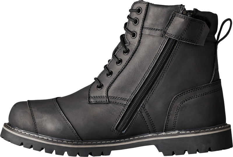 Schwarze RST Roadster 3 CE Lederstiefel für Motorradfahrer, klassische Schuhe aus Leder mit robustem Design.