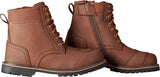 Braune RST Roadster 3 CE Lederstiefel, klassische Schuhe mit robustem Design und bequemer Passform, seitliche Schnallen und Profilsohle.