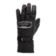 Schwarze RST Axiom wasserdichte Damen Motorradhandschuhe mit Schutzpolster und reflektierenden Elementen, bequem und wetterfest.
