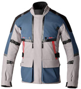 RST Pro Series Vulcan CE Textil-Motorradjacke in Silber und Blau, Adventure-Jacke mit Schutzprotektoren, für sicheren Motorradfahrstil