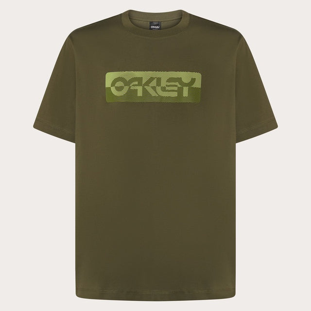 OAKLEY Duality B1B T-Shirt, bequeme Freizeitbekleidung mit OAKLEY-Logo, aus weichem Stoff, im Nahaufnahmebild.