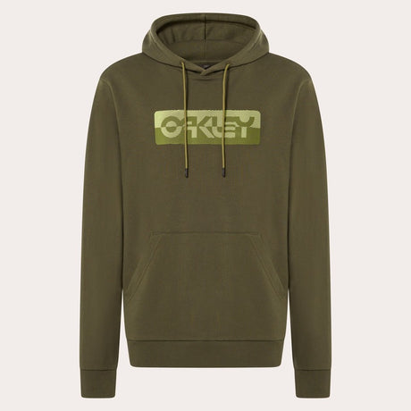 OAKLEY Duality B1B Po Hoodie, bequeme Freizeitbekleidung in dunkler Farbe mit Kapuze und Logo-Details, auf einem weißen Hintergrund