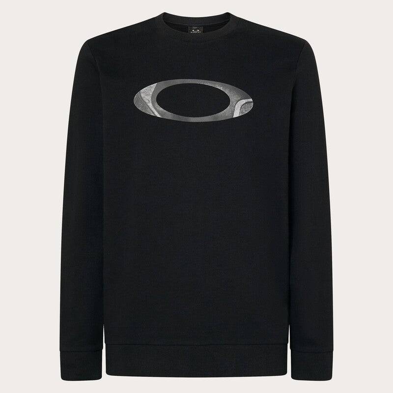 Dunkelgrauer OAKLEY Ellipse Crew Hoodie aus bequemer Freizeitbekleidung, sichtbarer Hoodie mit Logo auf der Vorderseite