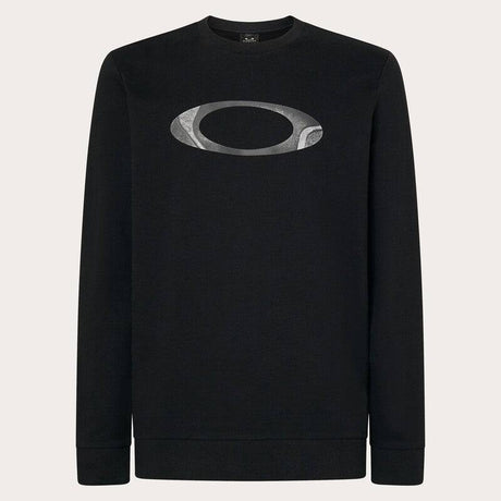 Dunkelgrauer OAKLEY Ellipse Crew Hoodie aus bequemer Freizeitbekleidung, sichtbarer Hoodie mit Logo auf der Vorderseite