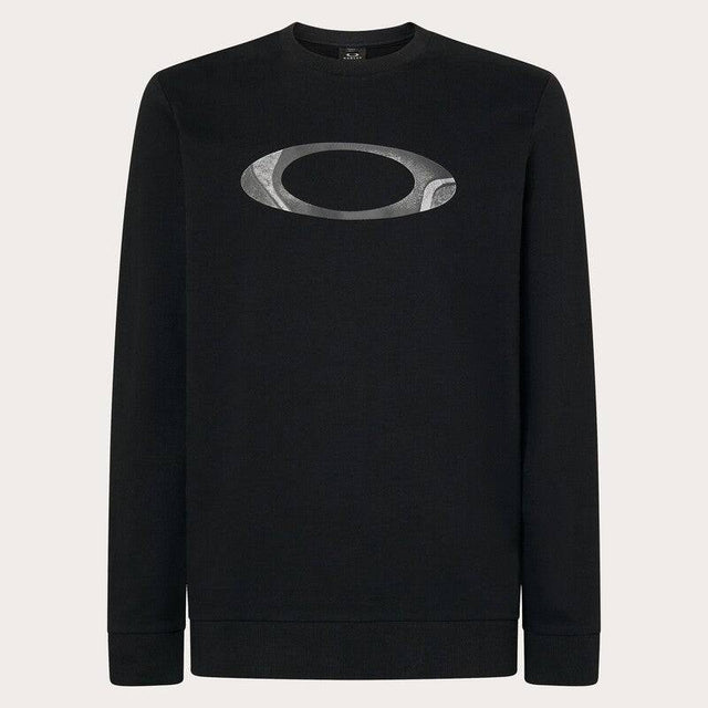 Dunkelgrauer OAKLEY Ellipse Crew Hoodie aus bequemer Freizeitbekleidung, sichtbarer Hoodie mit Logo auf der Vorderseite