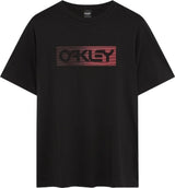 Schwarzes OAKLEY Dual B1B Logo T-Shirt, Freizeitbekleidung, mit Logo-Print, bequemes Design, frontale Ansicht