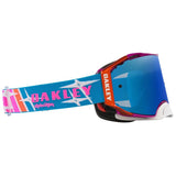 OAKLEY Airbrake MX-Brille mit schwarzen Rahmen und Ice Iridium Linse, geeignet für Motocross, mit TLD Speed Stars Design
